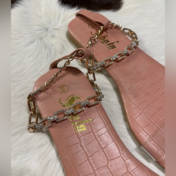 Shein Decor Ankle Wrap Sandals, Size 9 - Picture 2 of 3
